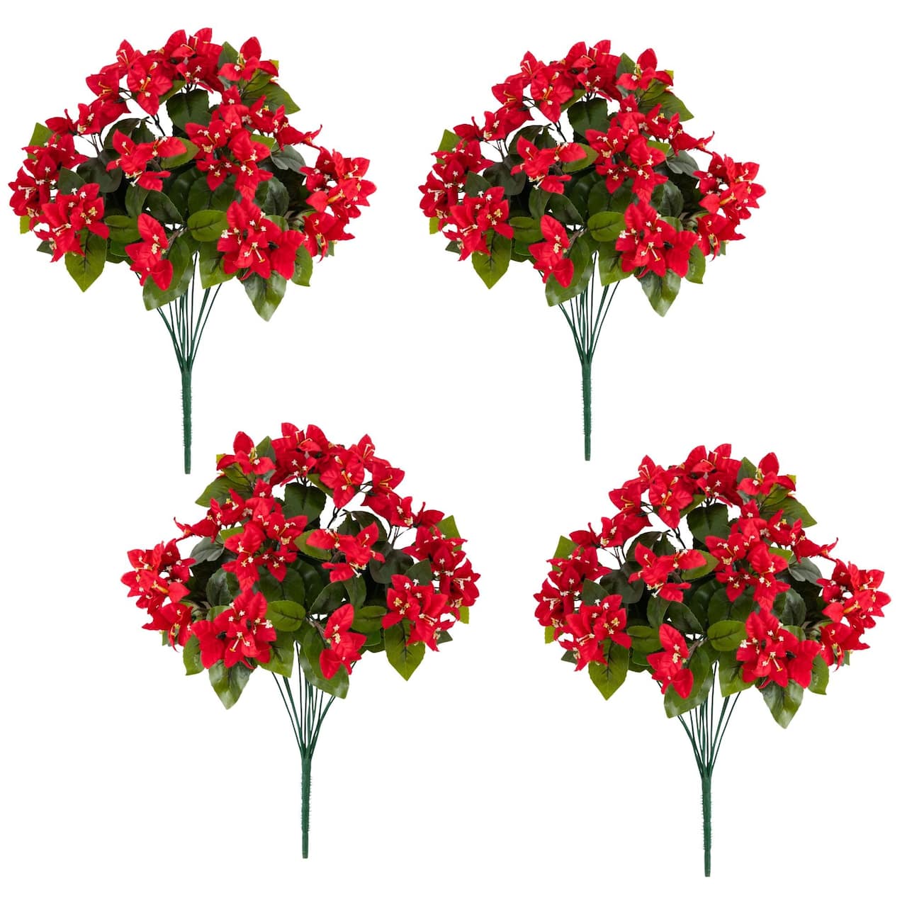 19" UV Resistant Artificial Bougainvillea Bushes, 4ct.